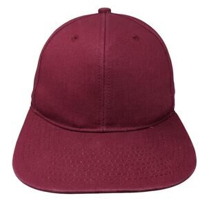 BK Snapback Cap Red One Size Adjustable Vented Holes 6 Panel Outdoor Blank